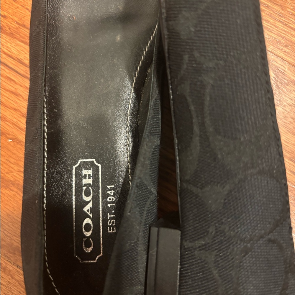 NWOT Coach Women's size 5 black monogram flats - Picture 8 of 8